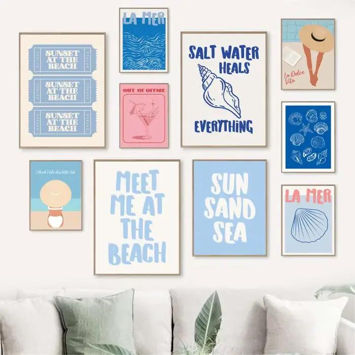 Affiche de coquillages Meet Me At The Beach