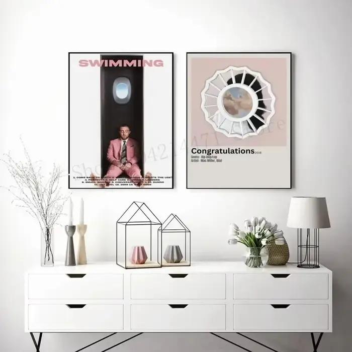 R-rape Mac Miller natation esthétique toile peinture affiche mur Art photo chambre décoration