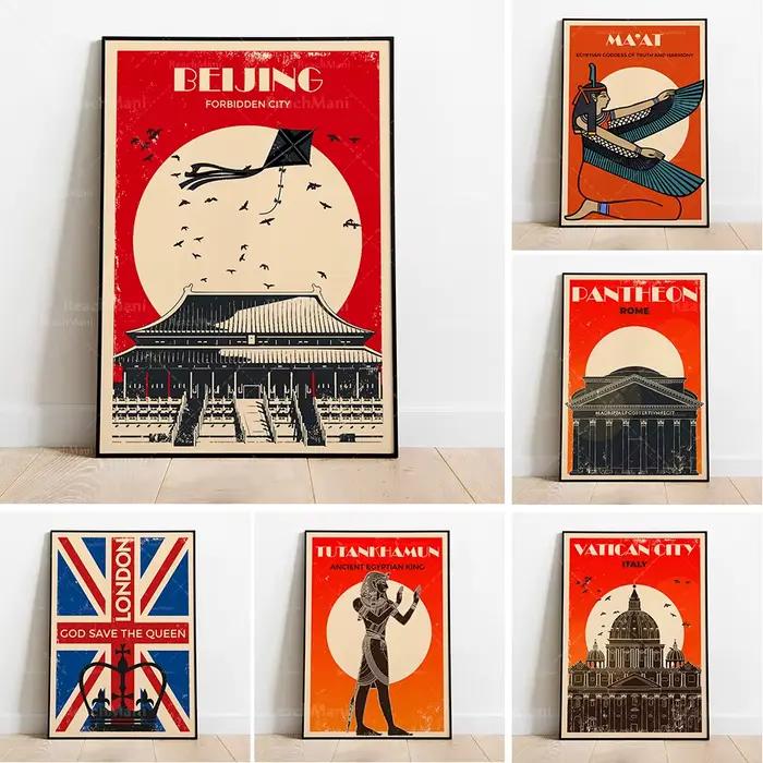 Tower Bridge Illustration // Londres // Royaporcelaine-Uni // Affiche Retro City