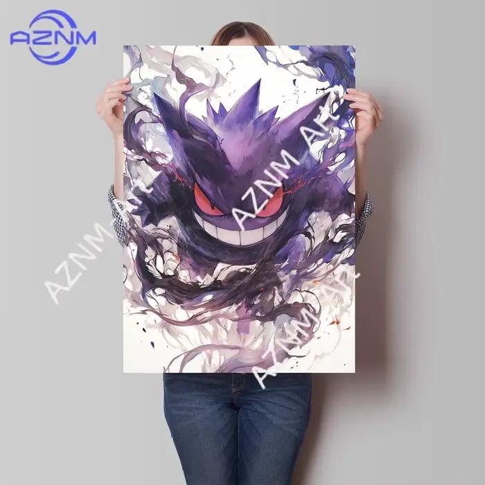 Peintures décoratives à l'aquarelle Pokémon Pikachu Gengar