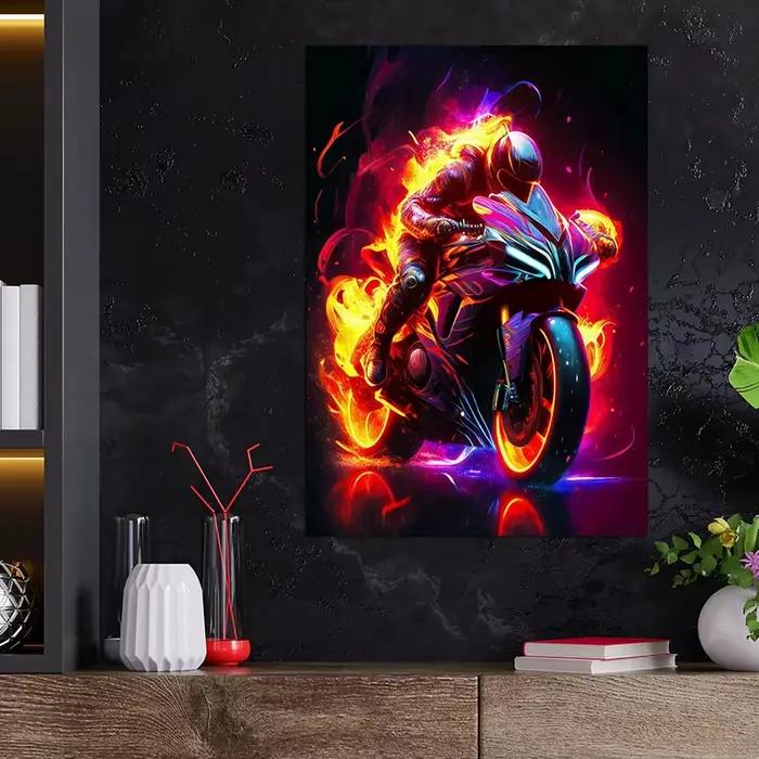 Affiches de motocycliste modernes, Punk Girl, course de moto, peinture sur toile imprimée, images d'art murales pour chambre, décoration de maison, Cuadro