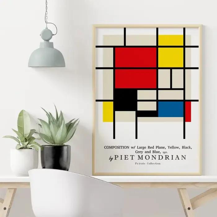 Piet Mondrian-Art mural abstrait