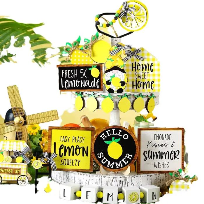 Ensemble de décoration d'escalier à plusieurs niveaux Summer Lemon