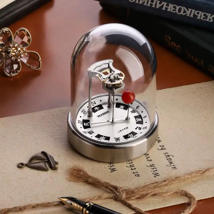 Horloge de table mécanique, ornement, permettant de voir l'heure