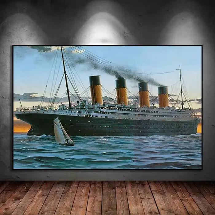 Toile de peinture abstraite du film classique The Boat In Titanic