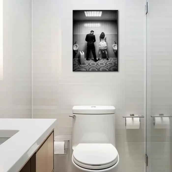 Affiches artistiques amusantes pour salle de bains
