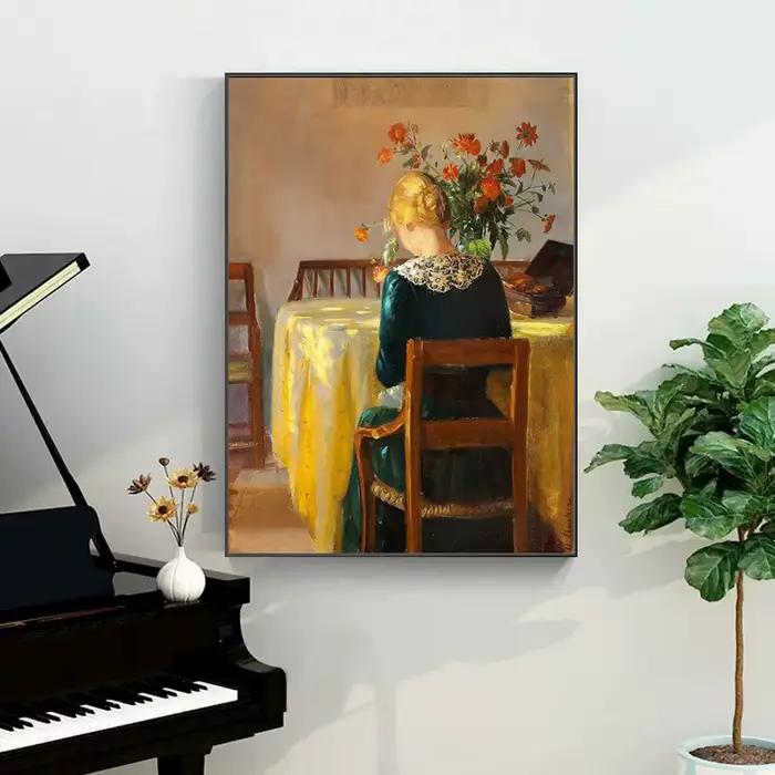 Peinture à l'huile Antique sur toile pour femme