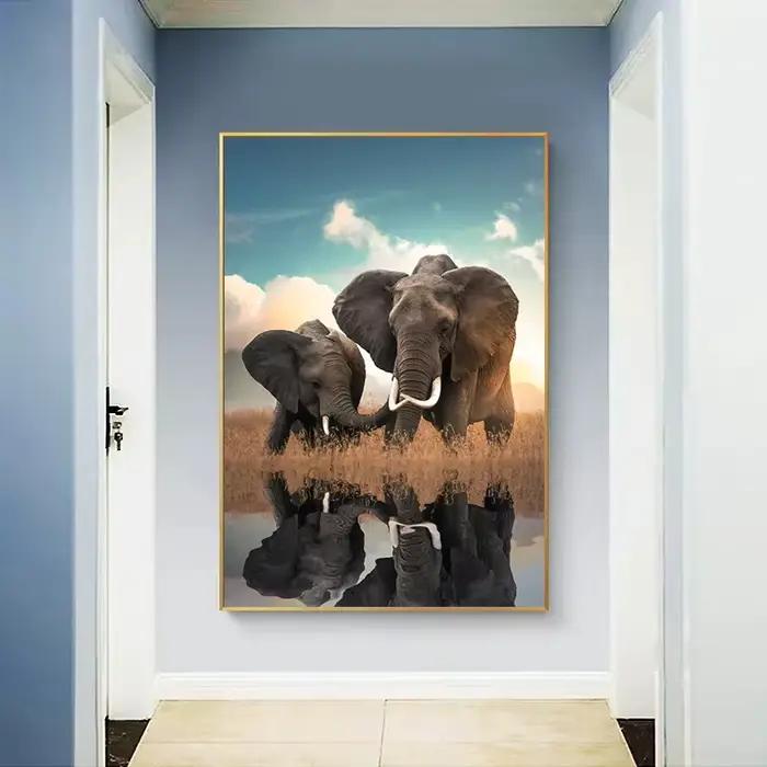 Affiches de famille d'éléphant quelque part