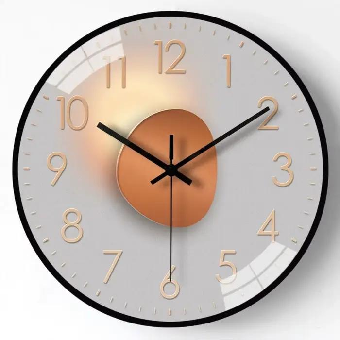 Décor moderne 8 pouces horloge murale mouvement silencieux mode