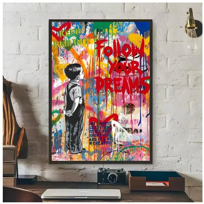 Affiche de style graffiti street art