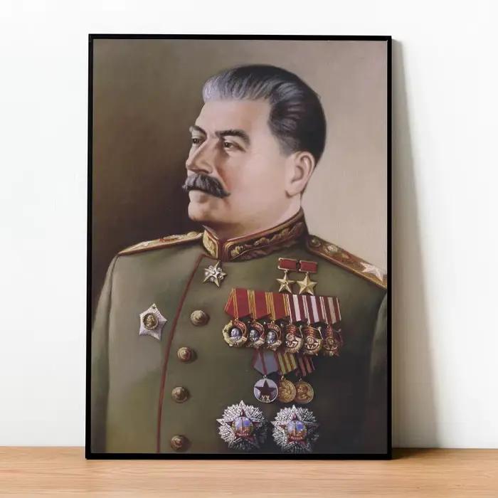 Célèbre russe Joseph Staline Portrait affiche et impression toile peinture rétro Figure mur Art pour salon décor à la maison Cuadros