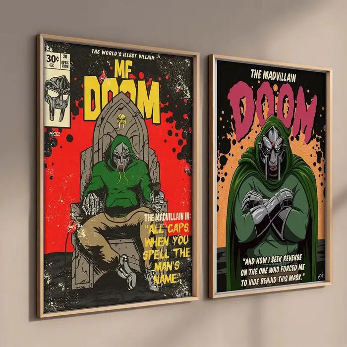 MF Doom – affiche d'album de bande dessinée
