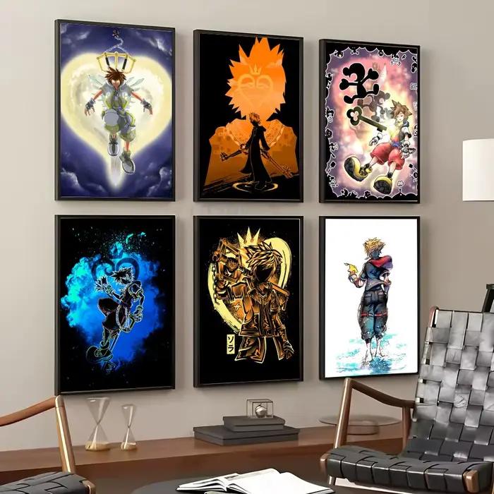 K-Kingdom Hearts – peinture calligraphique sur toile de coton
