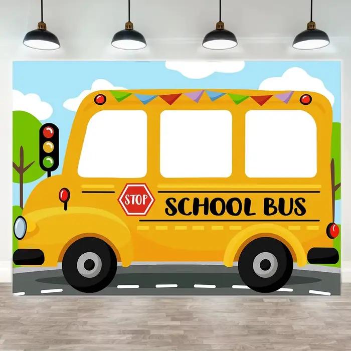 Bus scolaire 1.5*1M montrant le visage