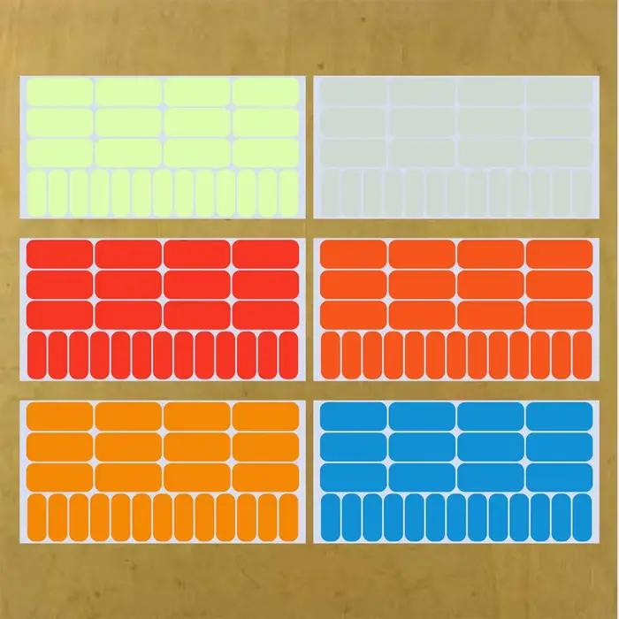 Étiquette de bouton de commutation rectangulaire
