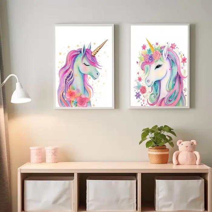 Art mural licorne, affiche de licorne imprimable