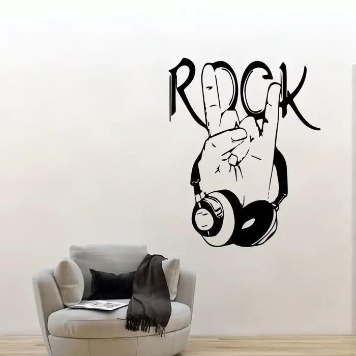 Rock band Art Mural autocollant musique décalcomanie pour chambre à coucher salon décoration vinyle autocollants muraux