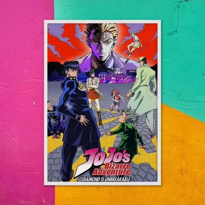 Jojo Bizarre Adventure minimaliste Anime mur Art affiche impression Anime Art décor affiche Anime Manga amoureux cadeaux décor à la maison