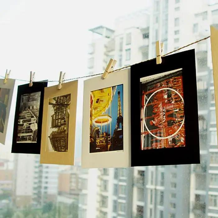 Cadre Photo Mural en Papier avec Clips de 3 Pouces, 10 Pièces