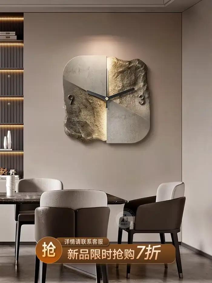 Horloge murale suspendue de luxe légère pour restaurant