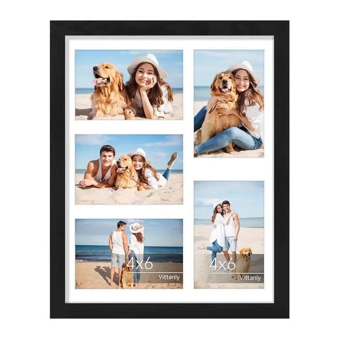 Cadre de Collage de 5 photos pour Couples
