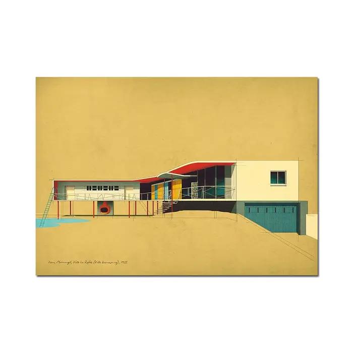 Affiche sur toile Pierre Koenig Villa La Roche Villa Rozenburg 1955