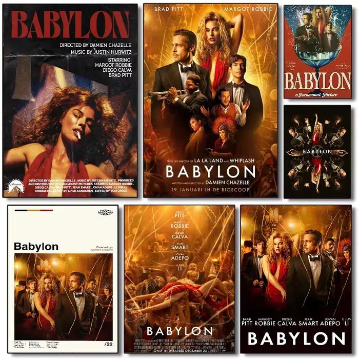 Margot Robbie Babylon affiche HD art collant mur étanche maison salon chambre bar décoration esthétique
