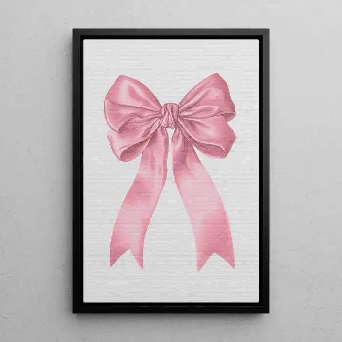 Lot de 3 affiches ou impressions sur toile avec nœuds roses