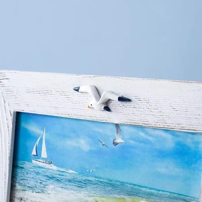 Cadre photo d'océan en bois