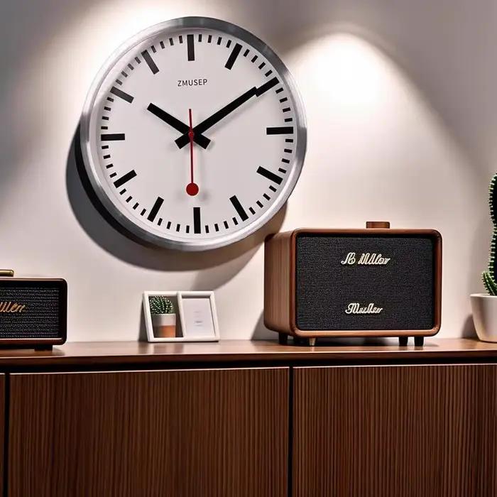 Horloge murale en métal de luxe