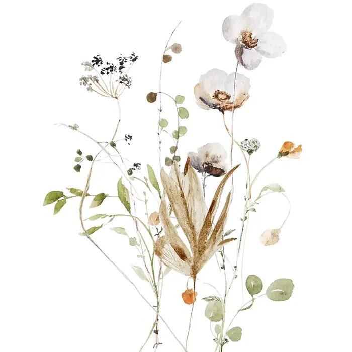 Bouquet Floral aquarelle Art peinture japonais Ikebana fleurs mur photos minimaliste affiche toile impression chambre décor à la maison