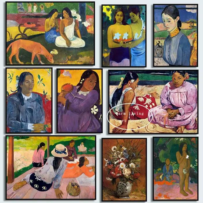 Peinture sur toile vintage Paul GauEcolFigure