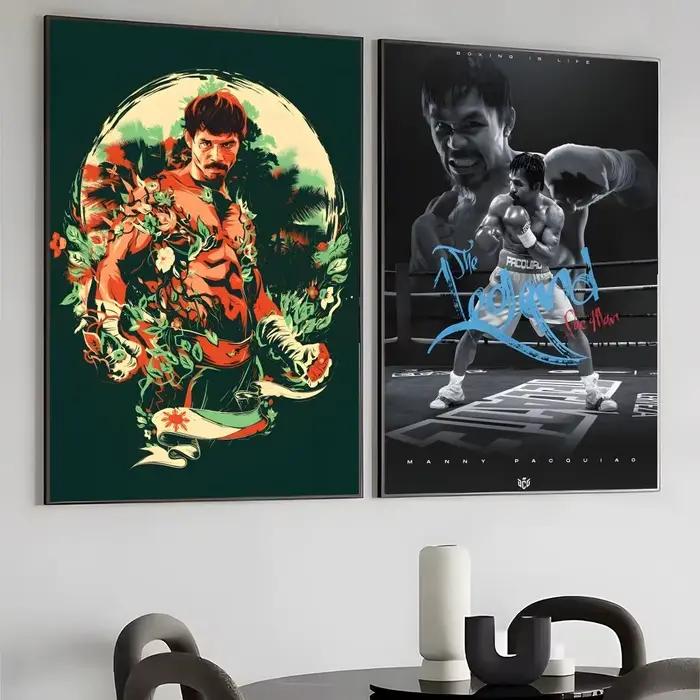Affiche murale de boxe M-Manny P-Pacquiao