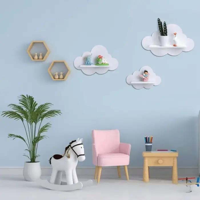 Étagère murale en bois de style moderne