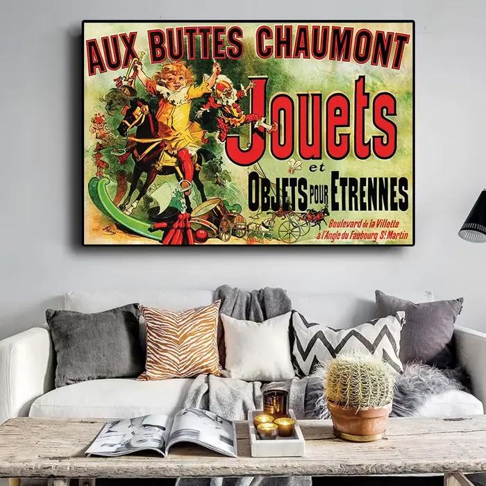 Aux Buttes Chaumont Jouets affiche amis TV toile peinture