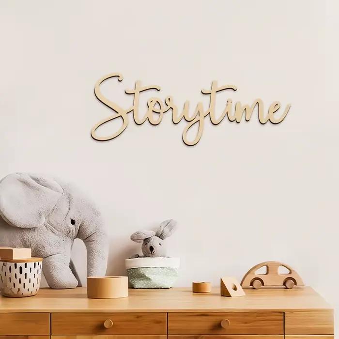 Panneau mural rustique en bois pour chambre de bébé