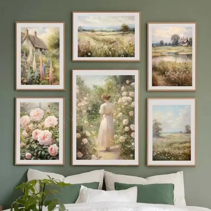 Peinture à l'huile d'art vintage du 19ème siècle