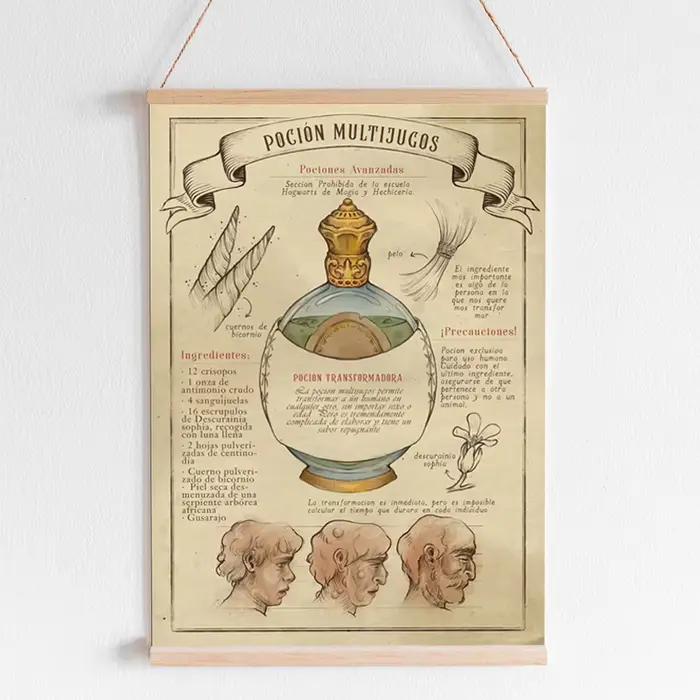 3 pièces Harry Potter Potions Art imprime