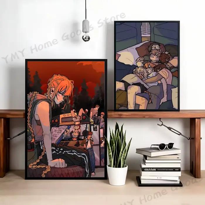 Affiche murale autocollante imperméable pour chambre à coucher