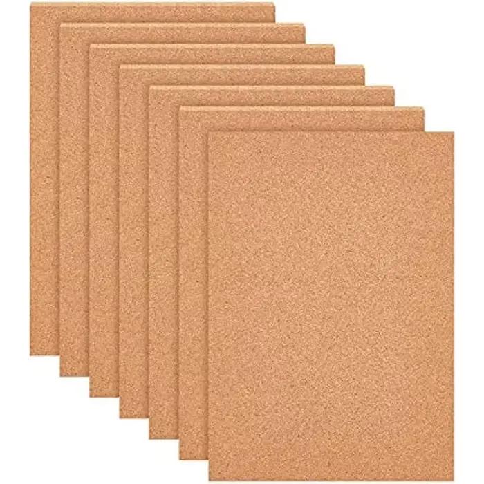 Paquet de 6 feuilles de liège auto-adhésives (5mm d'épaisseur) carrelage tapis