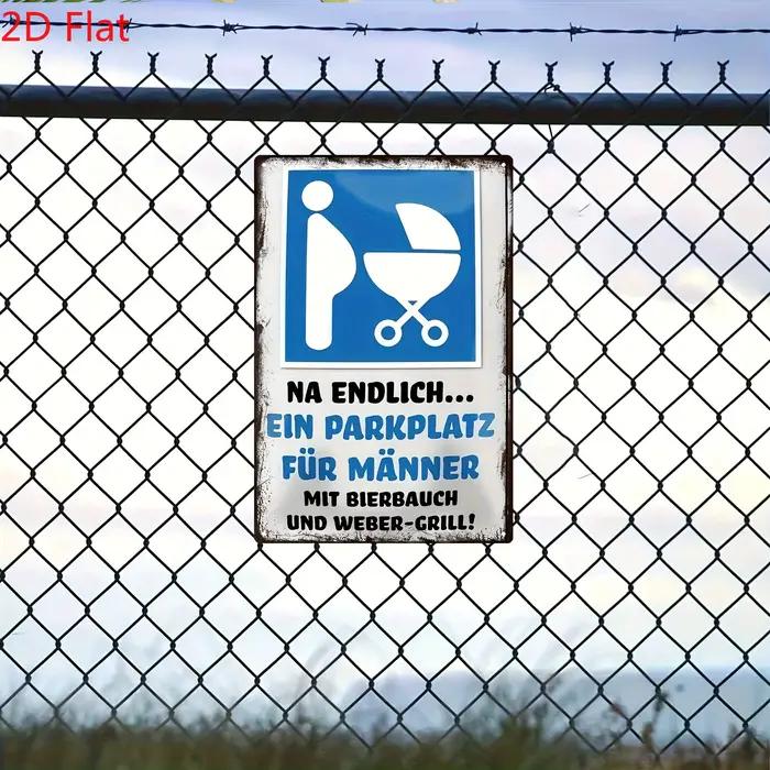 Panneau de stationnement plat 2D pour hommes