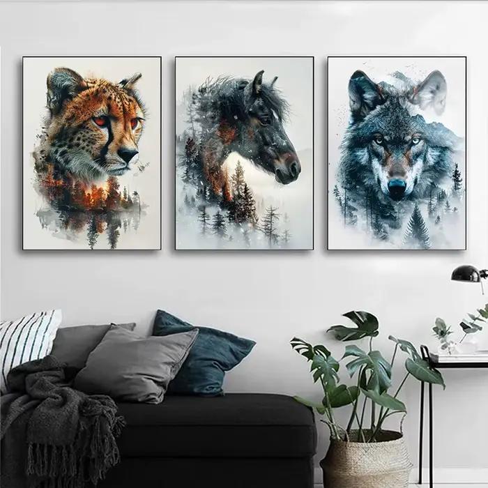 Affiche d'animaux sauvages de la Jungle