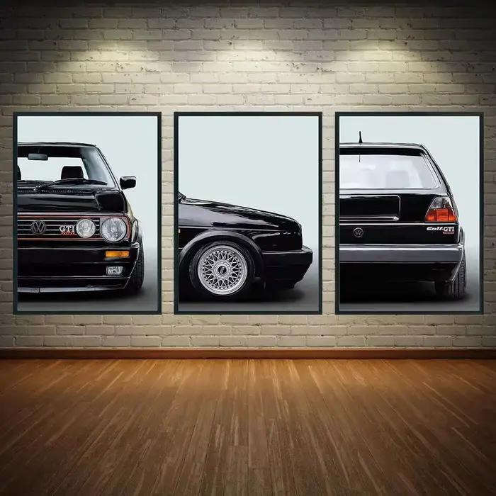 Ensemble de affiches de SuperCar VW Golf GTI