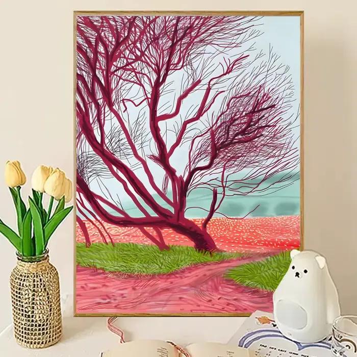 D-david Art Hockney – affiche autocollante en papier imperméable
