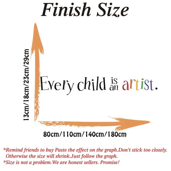 Autocollants muraux colorés pour chaque enfant est un artiste