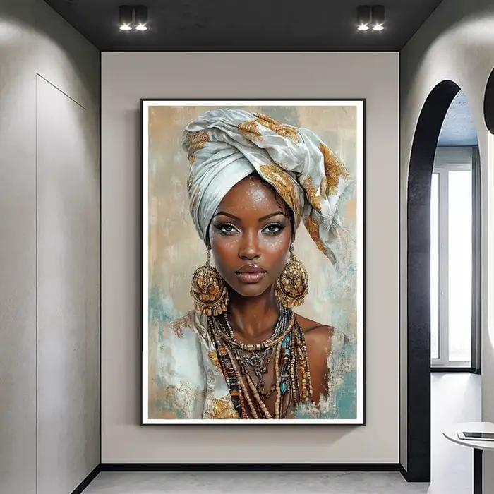 Art Mural ethnique africain pour femme noire
