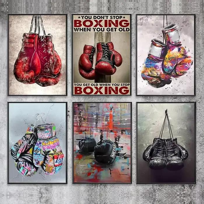 Affiche d'art de gant de boxe