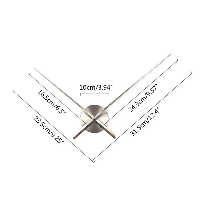 Horloge murale 3D à aiguilles