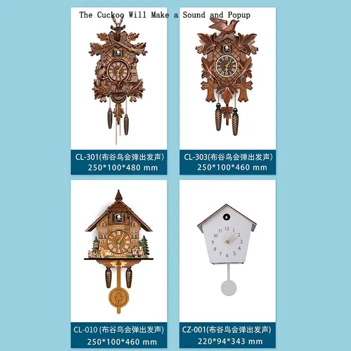 Horloge coucou horloge murale artisanat Vintage en bois coucou arbre maison horloge pour chambre salon bureau décoration de la maison