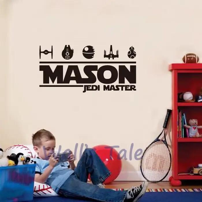 Autocollants muraux en vinyle avec nom personnalisé pour chambre d'enfants